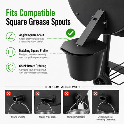 Secure-Mount Grease Bucket with Lid