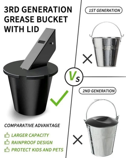 Secure-Mount Grease Bucket with Lid